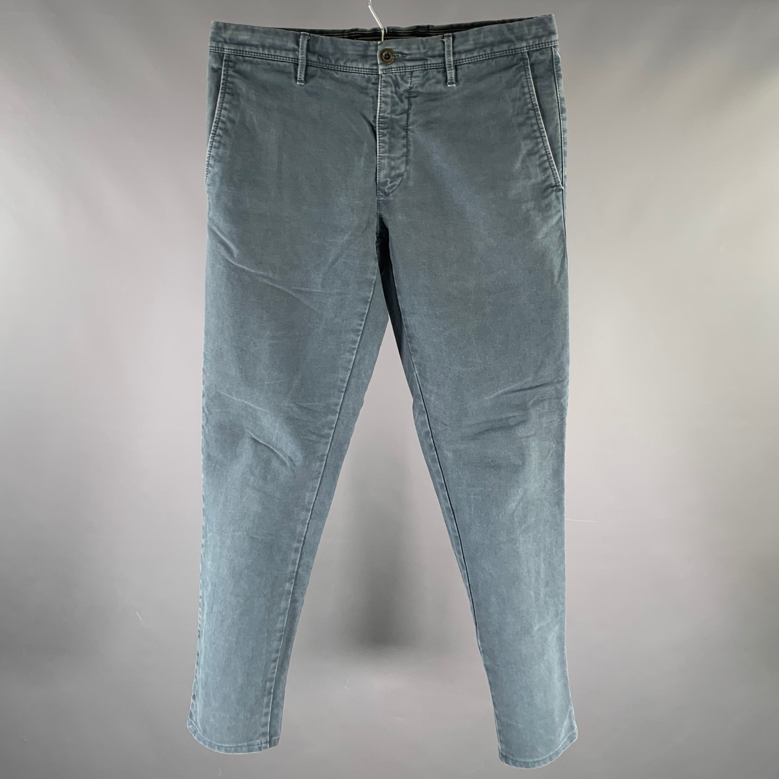 Incotex Size 32 Blue Casual Pants